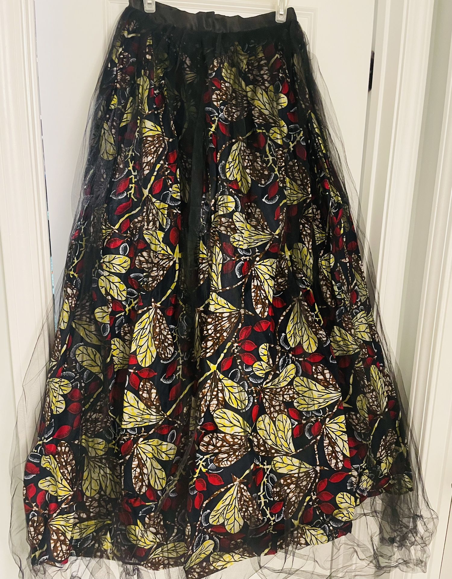 Elegant African Print Tulle Shirt