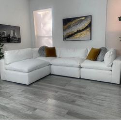 Sectional Couch – White Modular Cloud - Free Delivery 