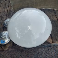 Antique Milk Glass Street Light Globe