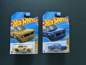 Hot Wheels HW BMW Blue Yellow 2002ti - Lot Of 2