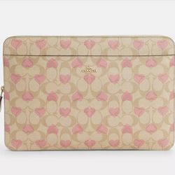 Coach  Laptop Sleeve Heart Print