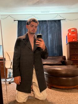 Gray Wool Overcoat (Marc New York)