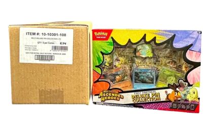 Pokemon Ascended Heroes Deluxe Pin Collection Factory Sealed Case