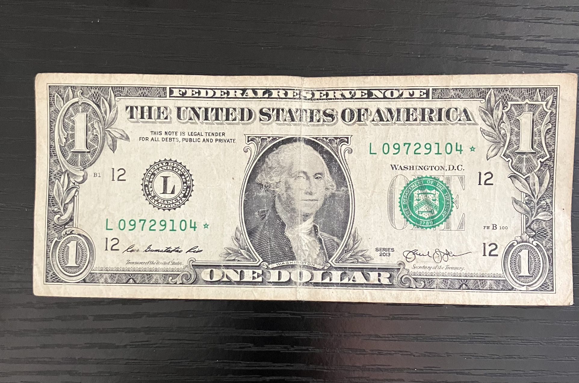 One dollar bill with STAR?What is a STAR BILL