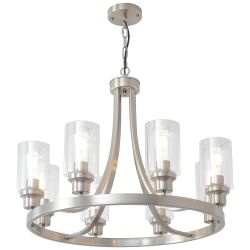 Modern Brushed Nickel Chandelier 8 Lights ā New