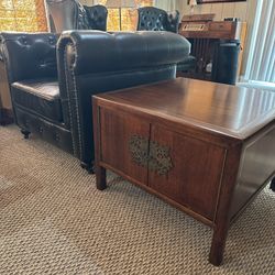 Solid Wood Vintage Accent Table