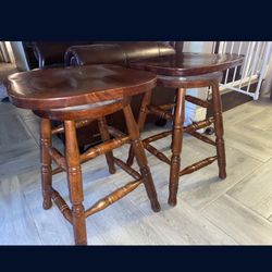 Wood Spinning Stools