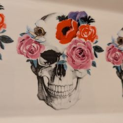 Porcelain Dish Platter with Skull Design
