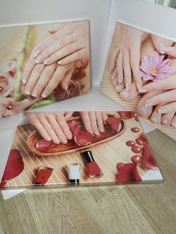 3 Pc Nail Salon Photo Frames