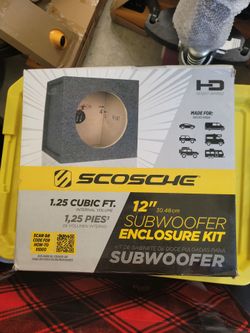 Scosche 12-inch Subwoofer Enclosure Box (SE12KT) - Brand New In Box