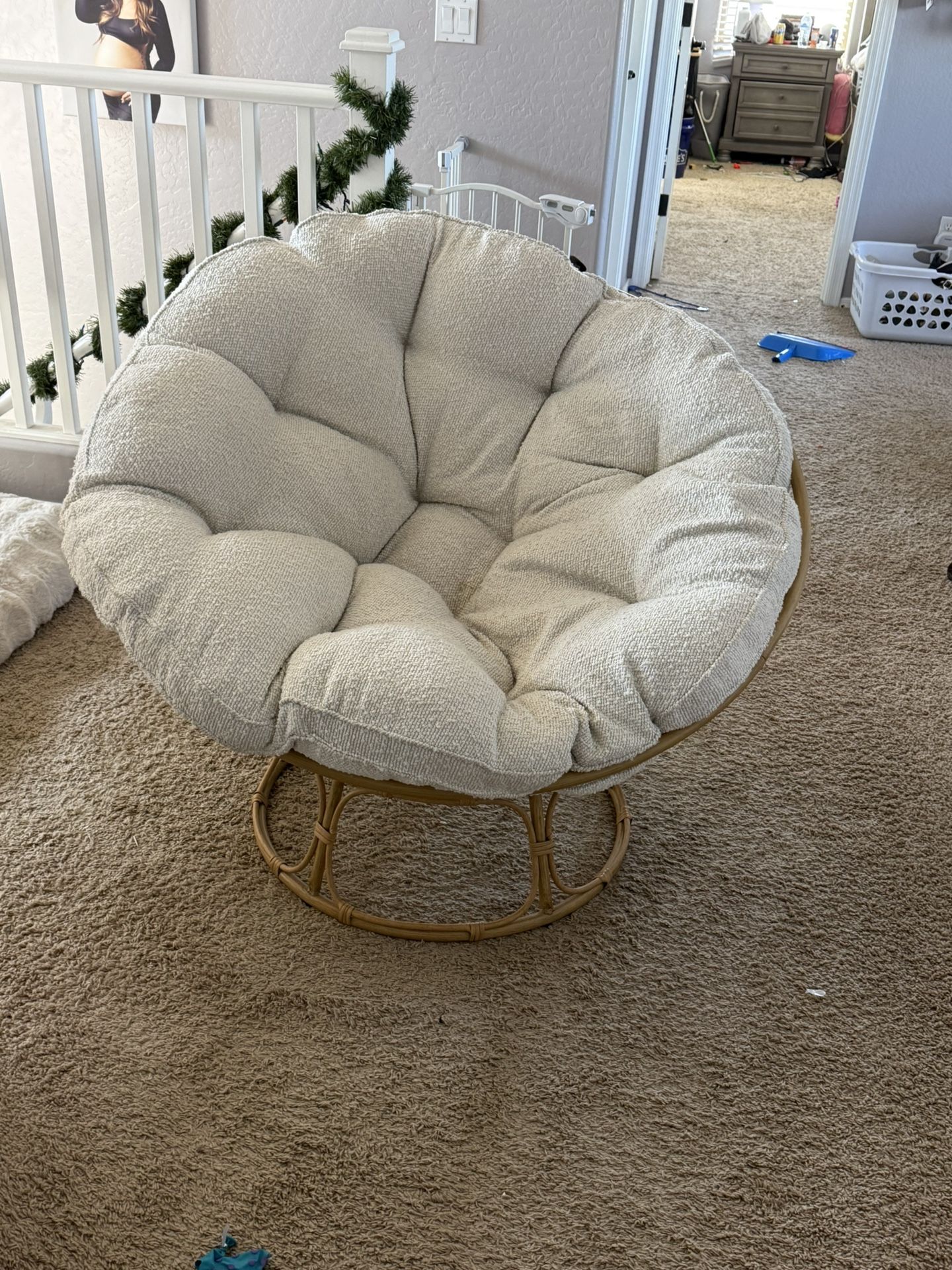Cream Papasan Chair