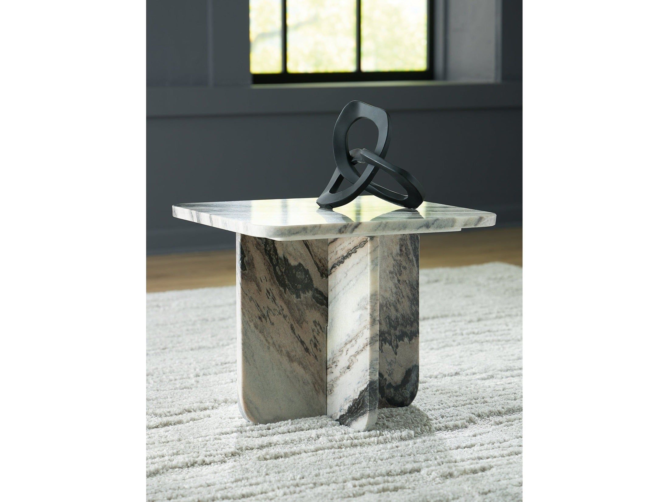 Baretton Black/White/Taupe Accent Coffee Table