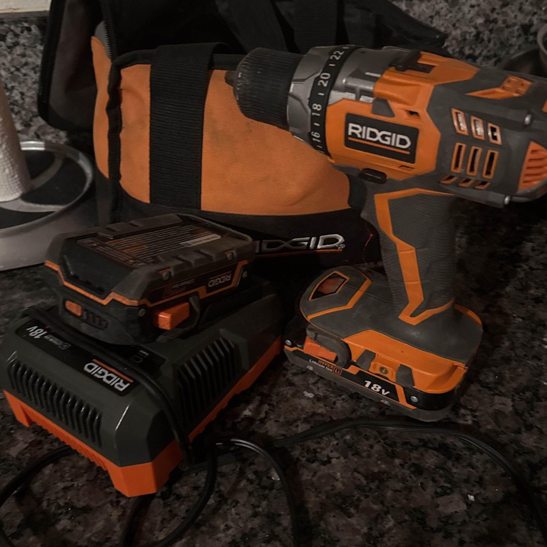 Ridgid 18V SubCompact Brushless Drill & Impact Driver Two 2 Ah Batteries R97801