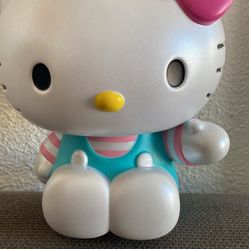 Sanrio Hello Kitty 8" Piggy Coin Bank Cute Molded Bust Figure Hard Plastic 