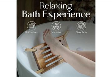 Wooden Bathtub Foot Rest $25