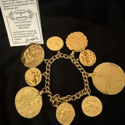 Kenneth Jay Lane Acapulco Disc Bracelet 