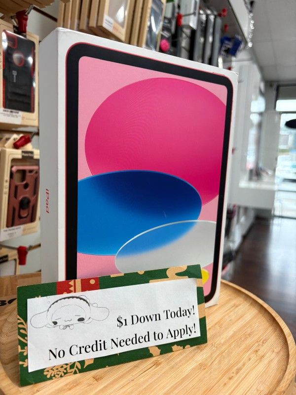 Apple IPad 10th Gen Tablet New - Pay $1 To Take It Home Today and pay the rest later.