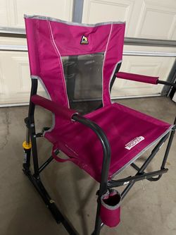 Outdoor Freestyle Rocker Folding Camping Chair – Pink