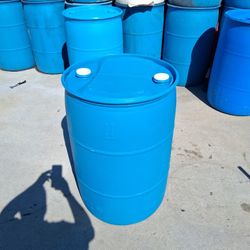 55 Gal Close Head Blue Plastic Barrel  Water Storage  Barrels  Gray Water Waste Motor Oils Liquids Tents Recycling  Gas Containers Diesel Fuel Can 