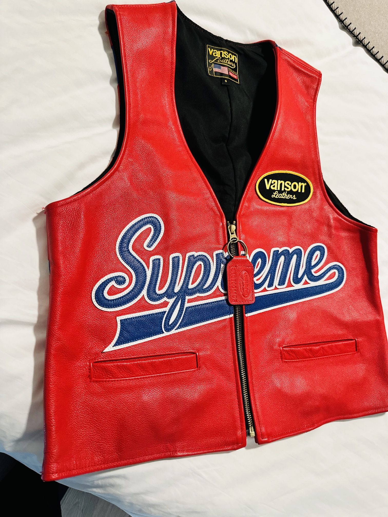Supreme Vanson Spiderman Leather Vest