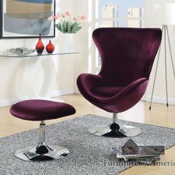 ACCENT CHAIR W/ OTTOMAN NEW $600