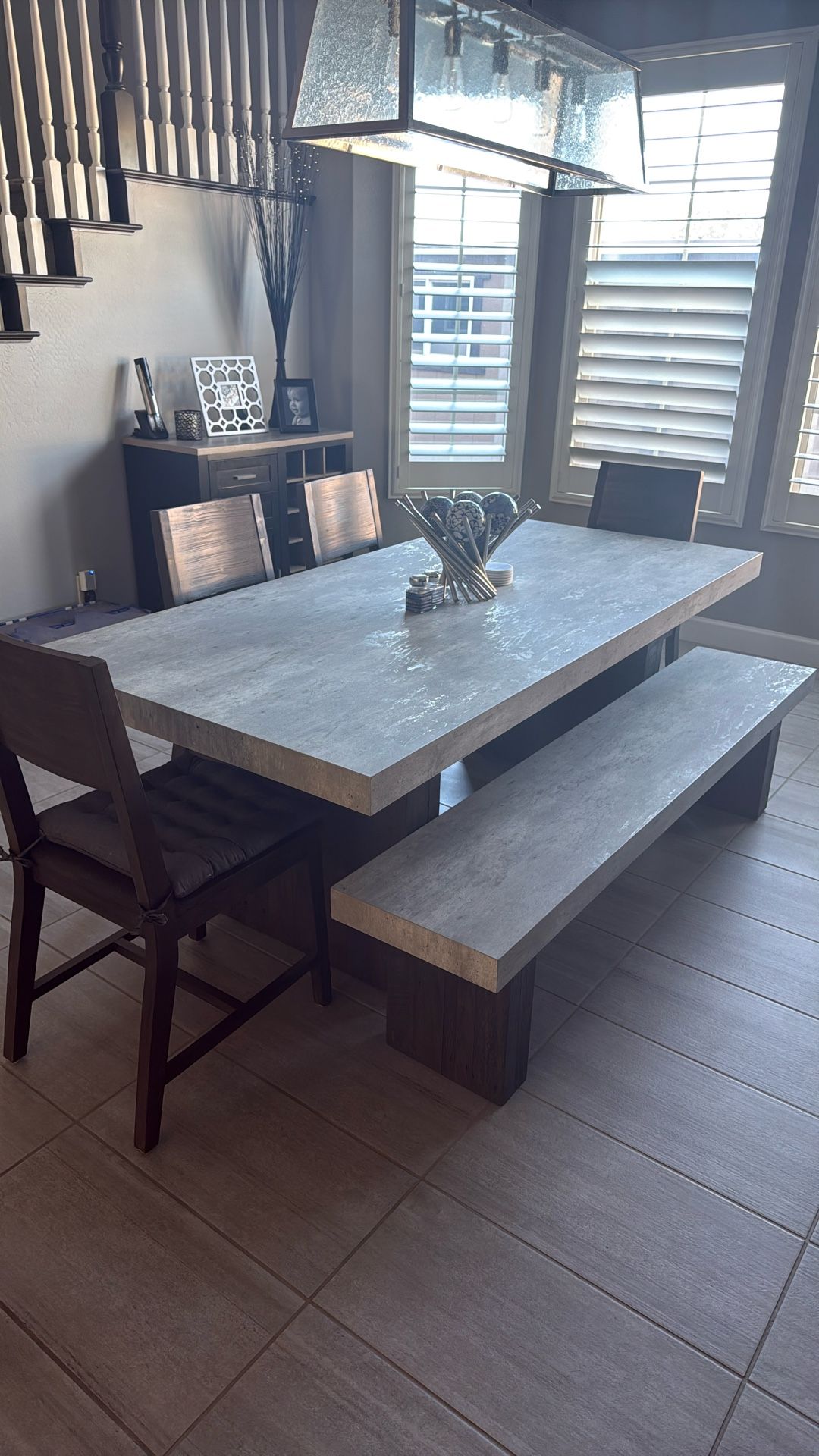 Dining Table with Chairs and bench. SAVE 2K Off New