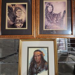 Antique Native American Paintings From The 80s. 
