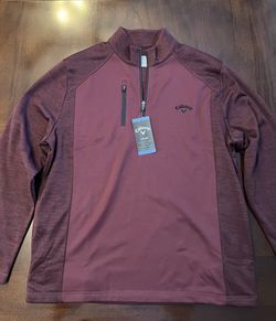 Callaway Long Sleeve 1/4 Zip - Purple / Burgundy (Large)