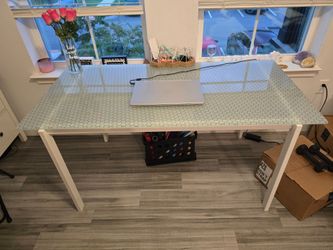 Glass Top Ikea Table with Stand