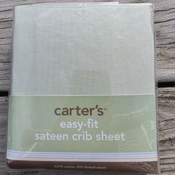 Carter's Easy-Fit Sateen Crib Sheet (New)