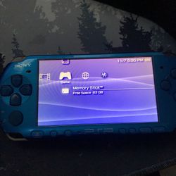 Sony PSP-3000 Blue (40+ Games, Any 3 You Pick)