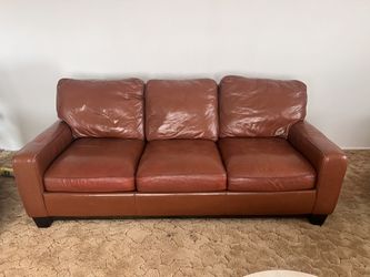 Leather Couch From Macy’s, Camel Color