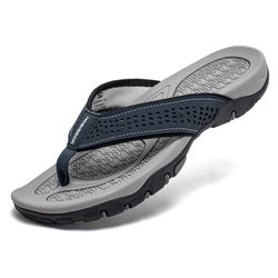 Men's Flipflop Beach Sandals, Blue, All Sizes