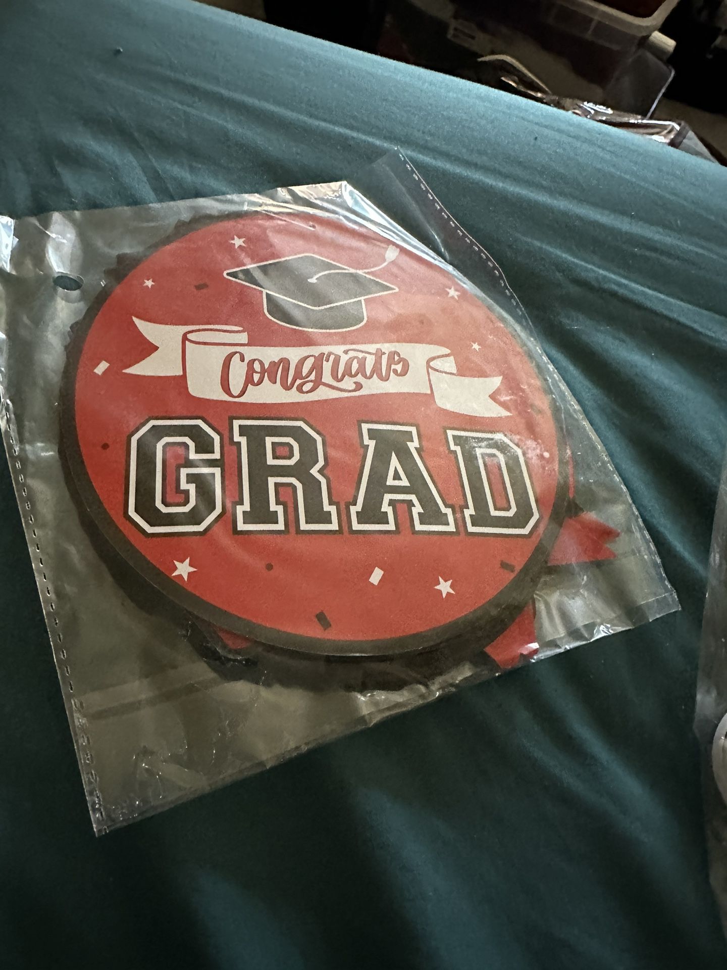 Decoration- Balloons-Red-Congrats Grad 