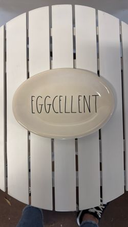 Rae Dunn Eggcellent Small Dish 
