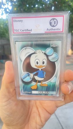Topps Chrome Disney Dewey Duck Graded Card TGC 10 $35 OBO