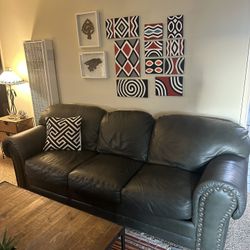 Free, leather sleeper sofa, queen, brown