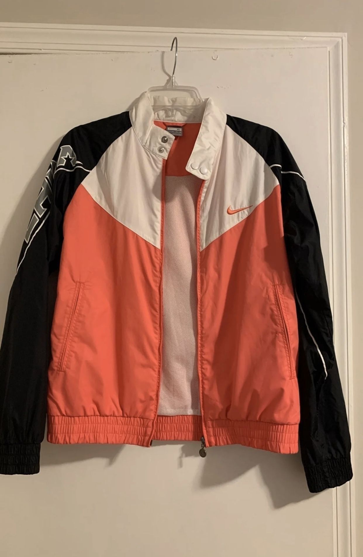 Nike pink/black/white windbreaker jacket