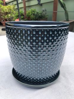 Beautiful dimpled ceramic planter
