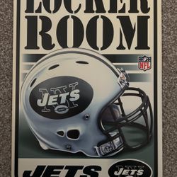 NFL Locker Room Sign NY Jets 17”L x 11”W