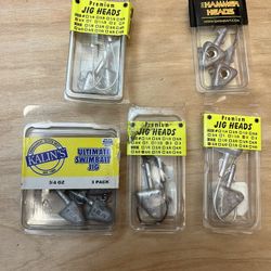 5 Packs Lead Masters , Kalins, Big Hammer Leadheads, Unpainted Saltwater Fishing lures