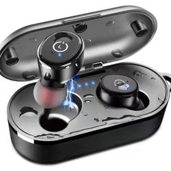 TOZO T10 Bluetooth 5.0 Wireless Earbuds with Wireless Charging Case IPX8 Waterproof TWS Stereo Headphones in Ear Built in Mic Headset Premium Sound wi