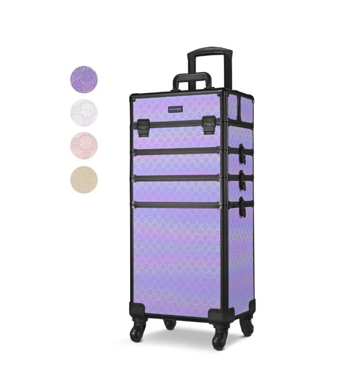 Byootique Rolling Makeup Case ForgetMeNot Artist Travel Case (Color Opt: Charm, Blush, Grace, Pure) - Summer Sale