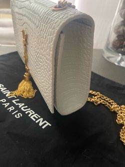 YSL Kate Medium Croc Tassel Bag Authentic