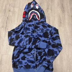 Bape hoodie ‘Shark Camo’ Blue