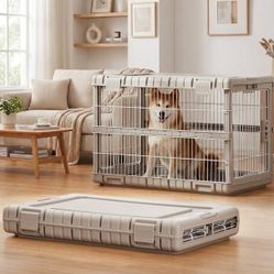 Brand New  Collapsible Dog Crate for Large Dogs - 36" L Heavy Duty Dog Kennel No Tools Required with 4 Sides Steel Foldable Cage for Dogs Indoor Furni