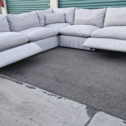 FREE DELIVERY!!! Electric Recliner "Collins" 5pc Modular Couch GRAY ($3.5K Retail...65% OFF!!!)