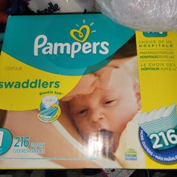Pampers Swaddlers SIZEN1 ONLY, 216 ct. Pickup GARLAND 75O42