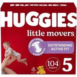 104 Huggies Lil Movers (Size 5)