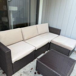 Large Outdoor Sofa & Table